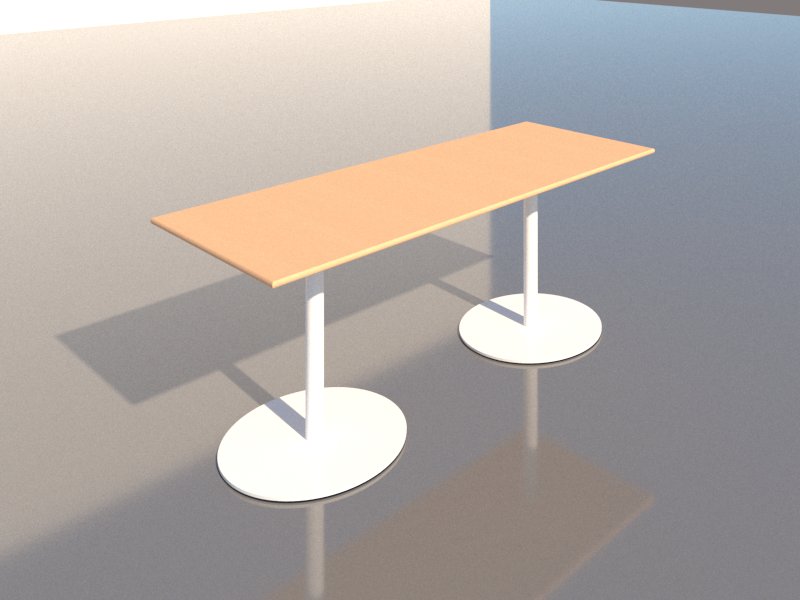 Mesa para bar con base doble