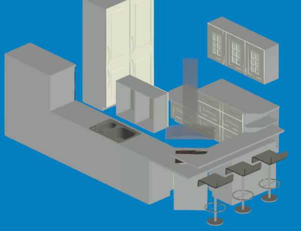 Cocina completa para Revit - Familias Revit Gratis