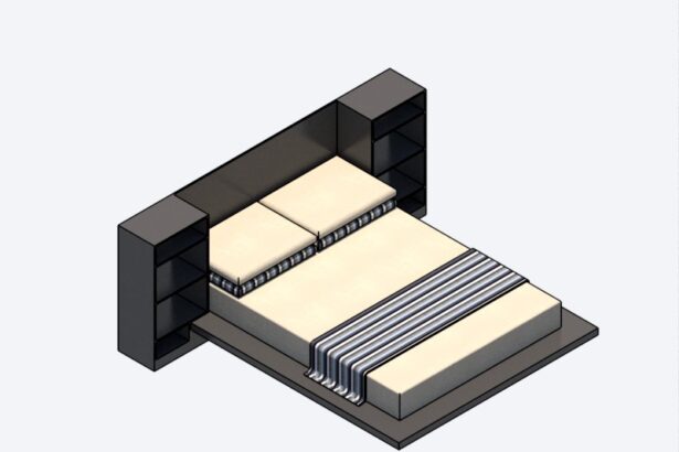 Familia de Cama Matrimonial para Revit, modelo RFA de mobiliario de dormitorio (LOD 300) con mesas de noche integradas para proyectos BIM.