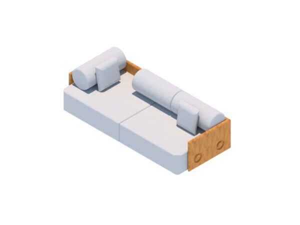 Sala Rvt Sofá moderno de Sala para Revit - Familias Revit Gratis