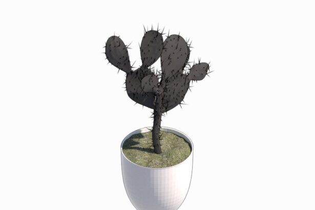 Familia de Cactus de Paletas (Nopal) para Revit, modelo RFA de vegetación decorativa (LOD 300) para interiorismo y paisajismo BIM.