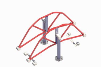 Familia de Equipo de Gimnasia para Calistenia en Revit, modelo RFA de estructura deportiva (LOD 300) para parques, áreas recreativas y proyectos urbanos BIM.