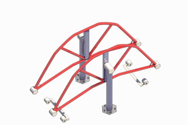 Familia de Equipo de Gimnasia para Calistenia en Revit, modelo RFA de estructura deportiva (LOD 300) para parques, áreas recreativas y proyectos urbanos BIM.