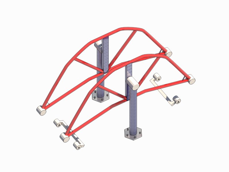 Familia de Equipo de Gimnasia para Calistenia en Revit, modelo RFA de estructura deportiva (LOD 300) para parques, áreas recreativas y proyectos urbanos BIM.