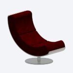 Sillón moderno giratorio para Revit, familia RFA de mobiliario de descanso (LOD 300) para proyectos de arquitectura e interiorismo residencial y comercial BIM.