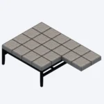 Banca modular Steelcase Coalesse Passerelle para Revit, familia RFA de mobiliario lounge (LOD 300) para proyectos de arquitectura y diseño de interiores corporativos BIM.