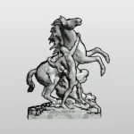 Estatua de caballo clásico para Revit en modelado de malla 3D