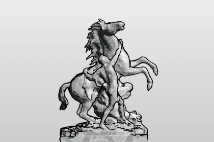 Estatua de caballo clásico para Revit en modelado de malla 3D